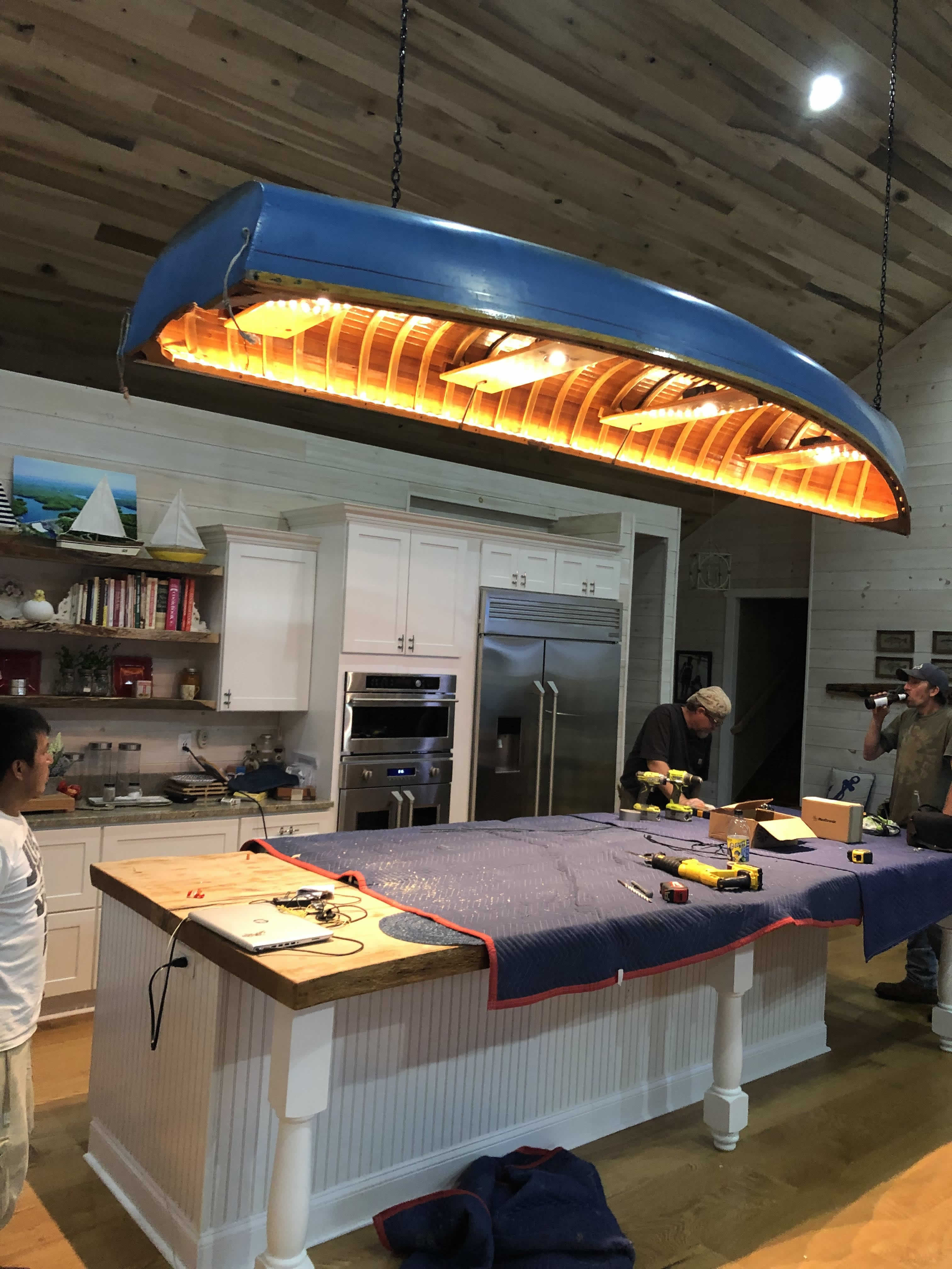 Canoe Lighting Fixture at Norris Lake House
